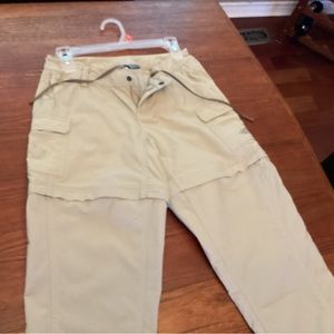 North Face convertible 3 in 1 hiking pants, size 0